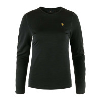 Футболка FJALLRAVEN Bergtagen Thinwool LS W, Black, M