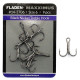 Трійник Fladen Maxximus Black Nickel Treble Hooks 3/0 2pc