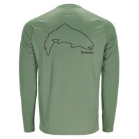 Реглан Simms Tech Tee Artist Series Trout Outline/Field XL