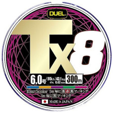 Шнур Duel Tx8 300m 5Color 43.1kg 0.42mm #6.0