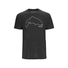 Футболка Simms Trout Outline T-Shirt Charcoal Heather L