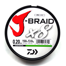 Шнур Daiwa J-Braid X8 150m Chartreuse 13.0kg 0.20mm #2.0