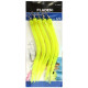 Морський монтаж Fladen Rubber Mac 5pcs size 9/0 Yellow