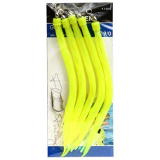 Морський монтаж Fladen Rubber Mac 5pcs size 9/0 Yellow