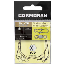 Повідець сталевий Cormoran 1x7 Wire leader 30cm 15kg 2pcs