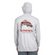 Худі Simms Tech Hoody - Artist Series Trout Logo Flame/Sterling L