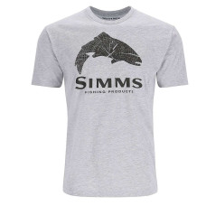 Футболка Simms Wood Trout Fill T-Shirt Grey Heather L