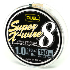 Шнур Duel Super X-Wire 8 150m Silver 9kg 0.17mm #1.0