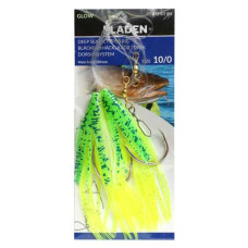 Морський монтаж Fladen Glowing Squids glow green hook size 10