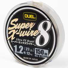 Шнур Duel Super X-Wire 8 150m Silver 12kg 0.19mm #1.2