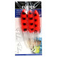 Морський монтаж Fladen Wiged Octopus Red/Black 3-hooks 10/0