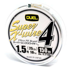 Шнур Duel Super X-Wire 4 150m Silver 10kg 0.21mm #1.5