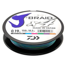 Шнур Daiwa J-Braid X4E 150m Multi Color 10.2kg 0.19mm #2.0