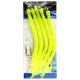 Морський монтаж Fladen Rubber Mac 5pcs size 6/0 Yellow