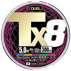 Шнур Duel Tx8 300m 5Color 37.6kg 0.38mm #5.0