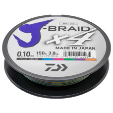 Шнур Daiwa J-Braid X4E 150m Multi Color 3.8kg 0.10mm #0.6