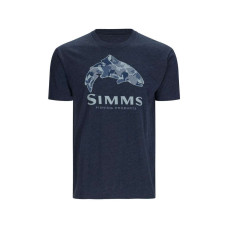 Футболка Simms Trout Regiment Camo Fill T-Shirt Navy Heather XL