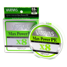 Шнур Varivas Max Power PE X8 Lime Green 200m 6.5kg 0.128mm #0.6