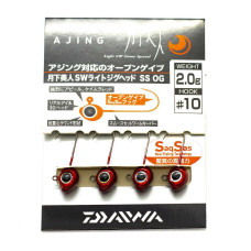 Джигголівка Daiwa Gekka SW Light Jig Head SS Open Gap 2.0gr #10 4pc