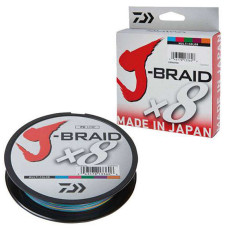 Шнур Daiwa J-Braid X8 Multi Color 300m 18.0kg 0.24mm #3.0