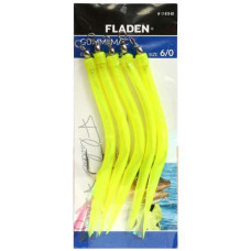 Морський монтаж Fladen Rubber Mac 5pcs size 6/0 Yellow