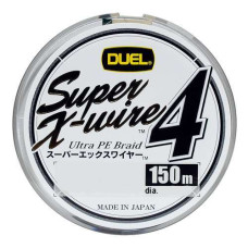 Шнур Duel Super X-Wire 4 150m Silver 9kg 0.19mm #1.2