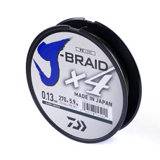 Шнур Daiwa J-Braid X4E 270m Dark Green 5.9kg 0.13mm #1.0