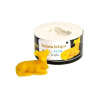 Форма силіконова для свічок - Корова лежача (3см)