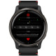 Смарт-годинник Garmin Venu 2 чорний з сірим безелем та шкіряним ремінцем
