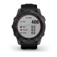 Смарт-годинник Garmin Fenix 7X Sapphire Solar титановий DLC сірий карбон з чорним ремінцем