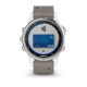 Смарт-годинник Garmin Fenix 5S Plus Sapphire White з сірим замшевим ремінцем