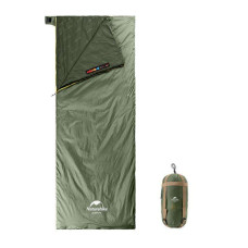 Спальник надлегкий Naturehike Summer LW180 NH21MSD09 лівий, (15°C), p-p XL, зелений