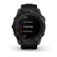 Смарт-годинник Garmin Fenix 7X Sapphire Solar чорний титановий DLC з чорним ремінцем