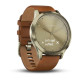 Смарт-годинник Garmin Vivomove HR Premium Gold Tone Light Brown Small/Medium