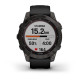 Смарт-годинник Garmin Fenix 7 Sapphire Solar титановий чорний DLC з чорним ремінцем