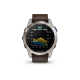 Смарт-годинник Garmin D2 Mach 1 з коричневим шкіряним ремінцем