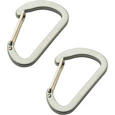 Munkees 3251 карабіни Flat Wiregate 4 mm x 40 mm 2-Pack grey