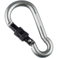 Munkees 3249 карабін Pear with Screw Lock 8 mm x 80 mm grey