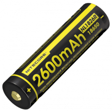 Акумулятор літієвий Li-Ion 18650 Nitecore NL1826R (2600mAh, USB-C), захищений