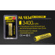 Акумулятор літієвий Li-Ion 18650 Nitecore NL1834 3.7V (3400mAh), захищений