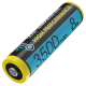 Акумулятор літієвий Li-Ion 18650 Nitecore NL1835LTHP 3.6V (8А, 3500mAh, -40°C), захищений