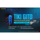 Ліхтар наключний Nitecore TIKI GITD Blue (Osram P8 + UV, 300 люмен, 7 режимів, USB), люмінесцентний