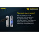 Ліхтар наключний Nitecore TIKI (Osram P8 LED + UV, 300 люмен, 7 режимів, USB), прозорий