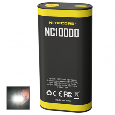 2в1 - Зовнішній зарядний пристрій Power Bank + ліхтарик Nitecore NC10000 (QC 3.0, 10000mAh)