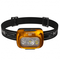 Ліхтар налобний Nitecore NU31 (Білий + Червоний LED, 550 люмен, 9 режимів, USB-C), помаранчевий