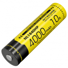 Акумулятор літієвий Li-Ion 18650 Nitecore NL1840HP 3.6V (10A, 4000mAh), захищений