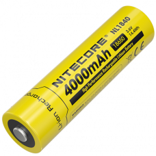 Акумулятор літієвий Li-Ion 18650 Nitecore NL1840 3.6V (4000mAh), захищений