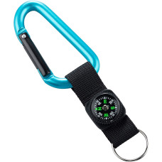 Munkees 3228 карабін 8 mm with strap, compass, keyring blue