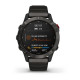 Смарт-годинник Garmin Fenix 6 Pro Solar титановий сірий з DLC-покриттям і титановим ремінцем