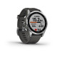 Смарт-годинник Garmin Fenix 7S сріблястий з ремінцем сірий графіт